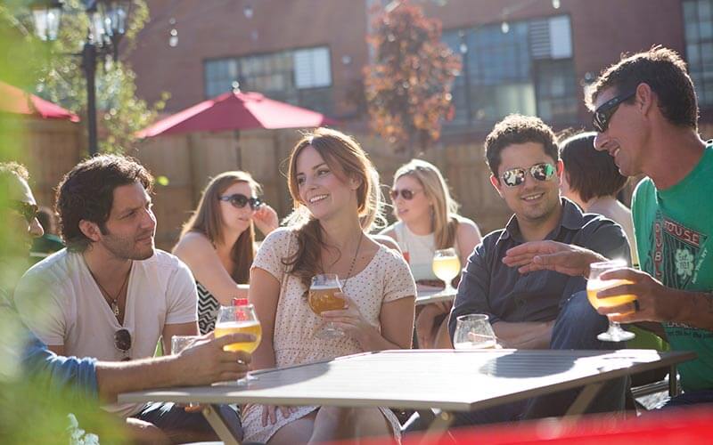 A group of friends enjoying drinks