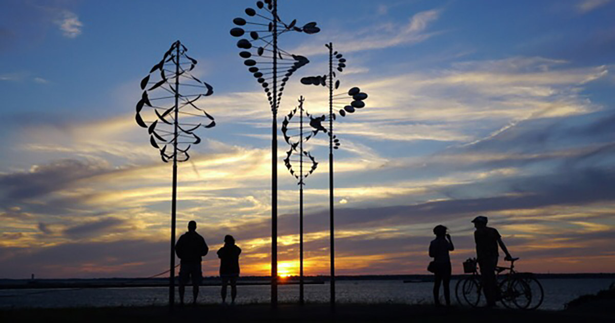Outer Harbor Bike Path at sunset