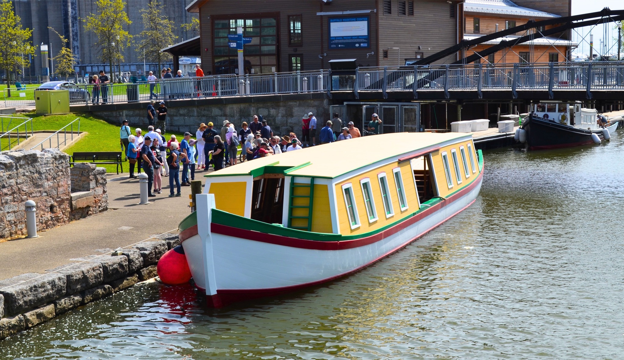 The Seneca Chief packet boat at Canalside, photo by Buffalo Maritime Center (Facebook)