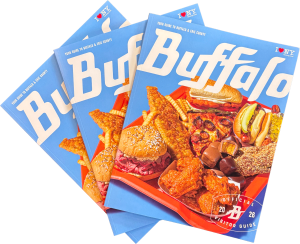 image of a flat lay Buffalo visitor guide