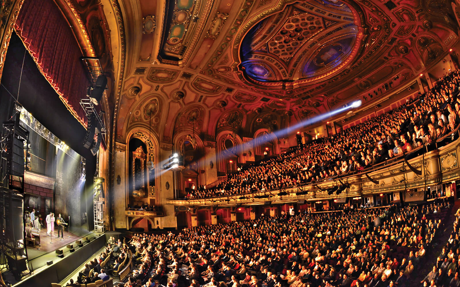 Interior shot of a packed Shea&rsquo;s Performing Arts Center during a performance in Buffalo, NY