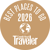 Logo for Conde Nast Traveler's "Best Places to Go 2026"