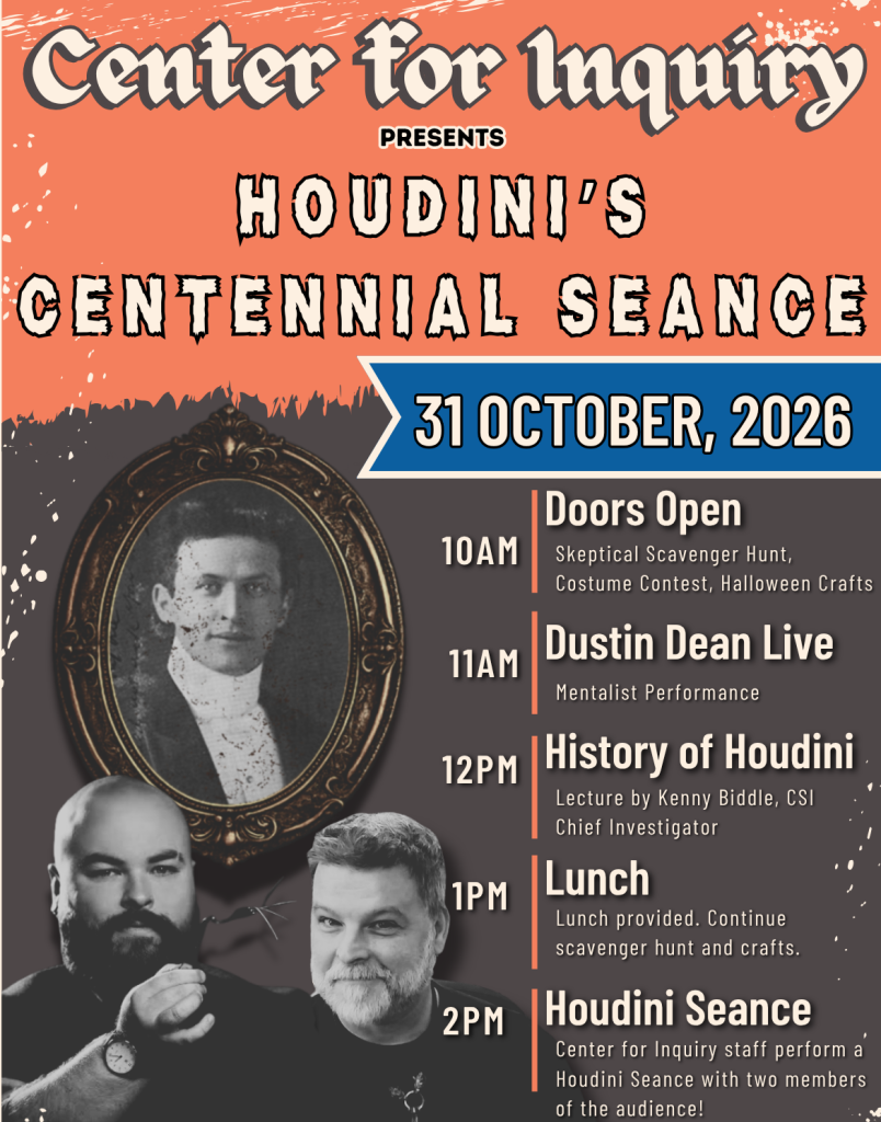 Center for Inquiry presents Houdini’s Centennial Seance